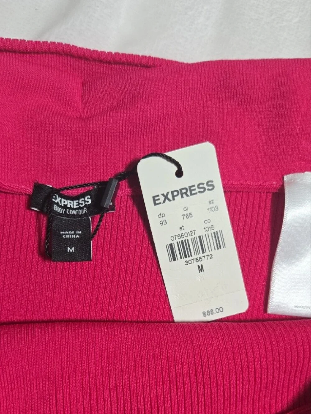 Express Hot Pink Pencil Skirt with Side Slit